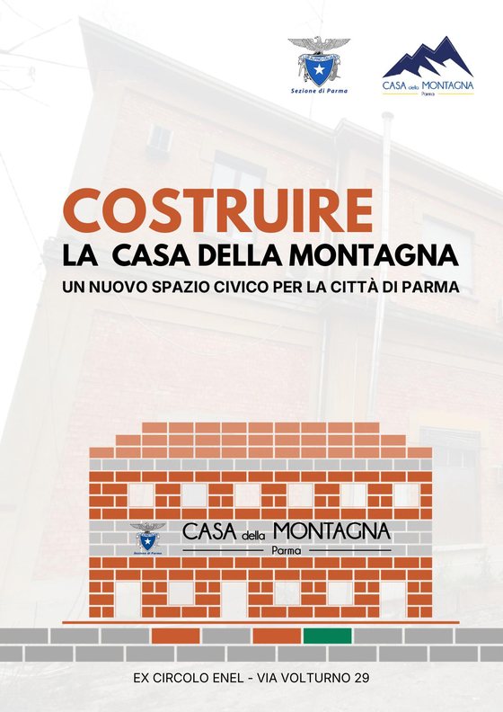 Copertina della brochure di progetto Casa della Montagna